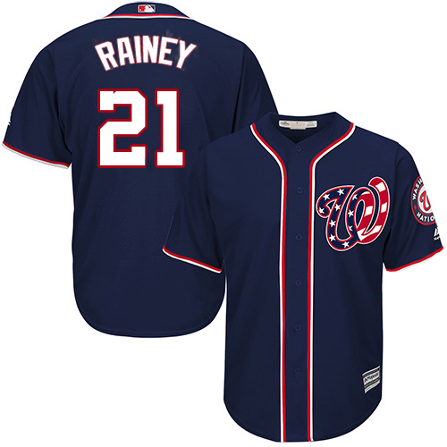 Nationals #21 Tanner Rainey Navy Blue New Cool Base Stitched Youth MLB Jersey